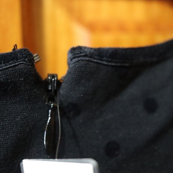 Talbots Vintage Y2K Black Polka Dot Career Sheath Dress NWT 12 - Picture 9 of 15